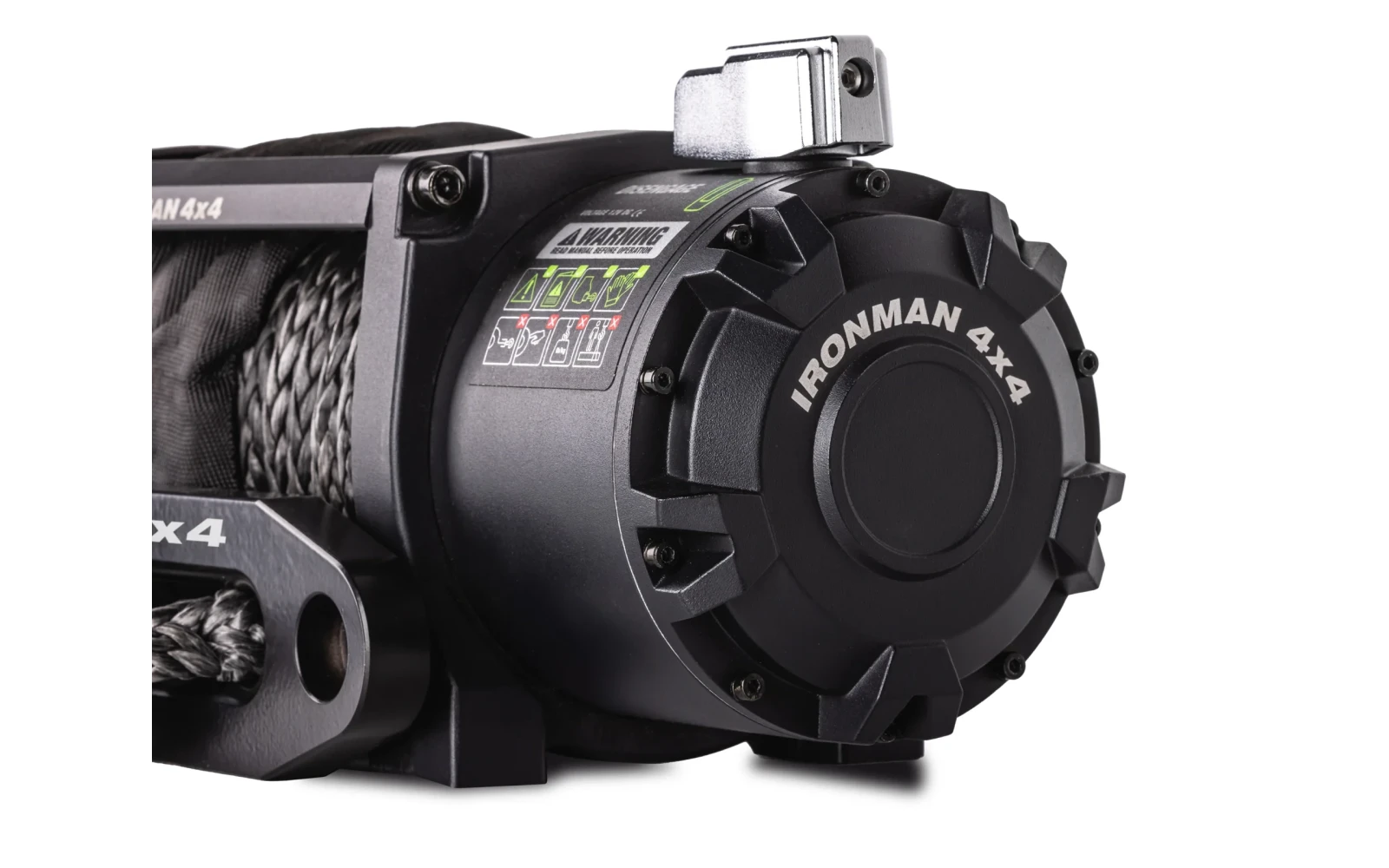 Troliu wirelless IRONMAN 4x4 - 12.000 lbs (5454 kg) 6.0 cp 12v cu cablu sintetic garantie 5 ani