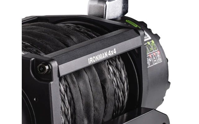 Troliu wirelless IRONMAN 4x4 - 12.000 lbs (5454 kg) 6.0 cp 12v cu cablu sintetic garantie 5 ani