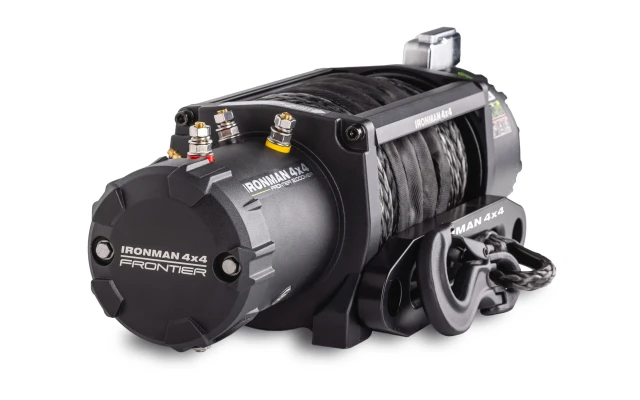 Troliu wirelless IRONMAN 4x4 - 12.000 lbs (5454 kg) 6.0 cp 12v cu cablu sintetic garantie 5 ani