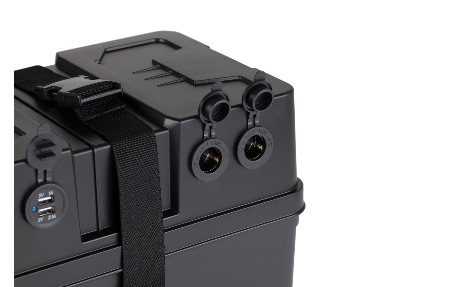 Cutie multifunctionala pentru Baterie (Box Portable, Dc Outlets)