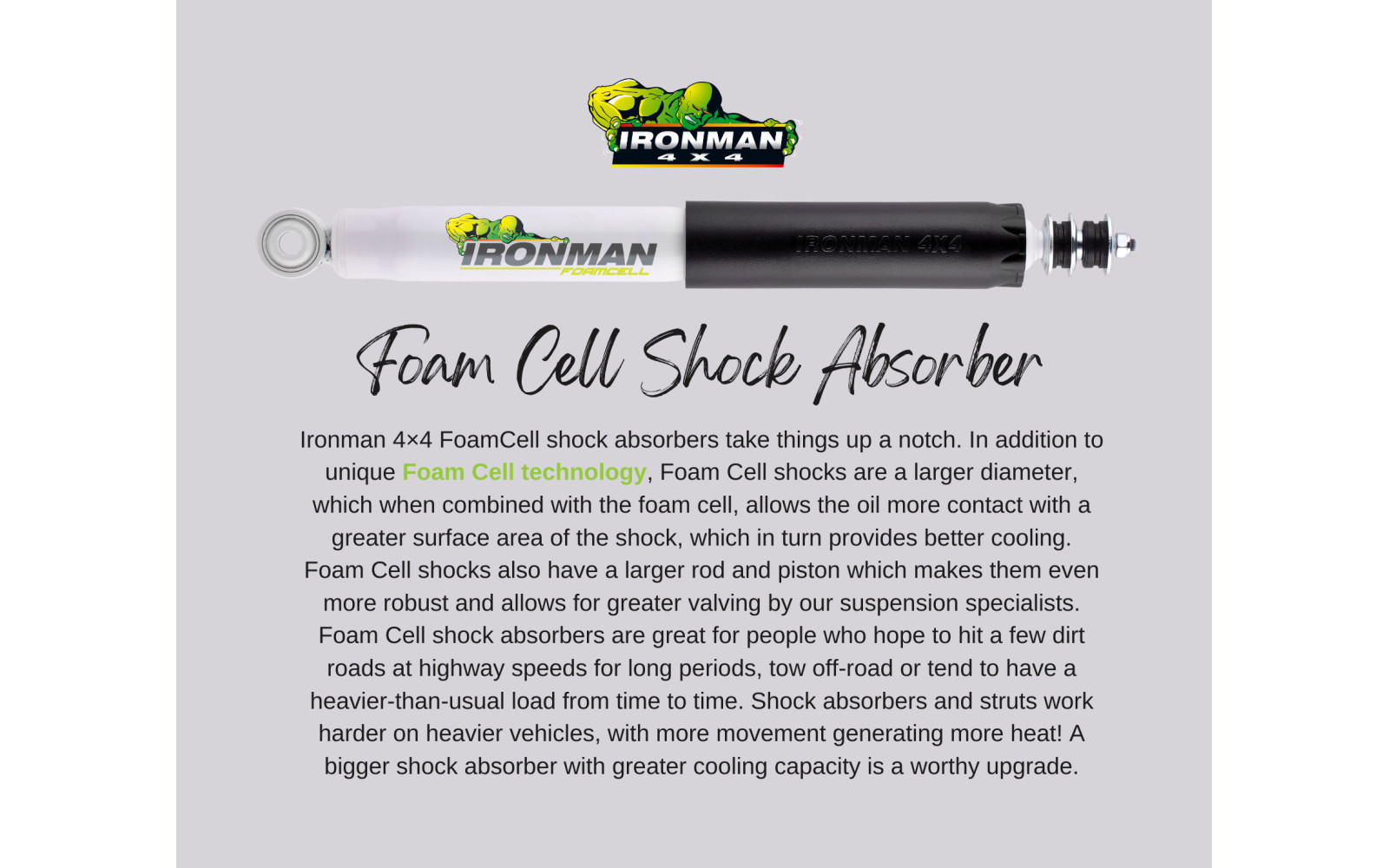 Amortizor SPATE FoamCell pentru off road INTENS 0-50 mm